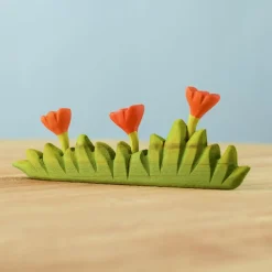 BumbuToys Grass with Orange Flowers Large New