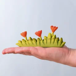 BumbuToys Grass with Orange Flowers Large New