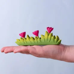 BumbuToys Grass with Pink Flowers Large Hot