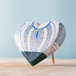 BumbuToys Heart Shaped Blue And Green Folk Blouse Online