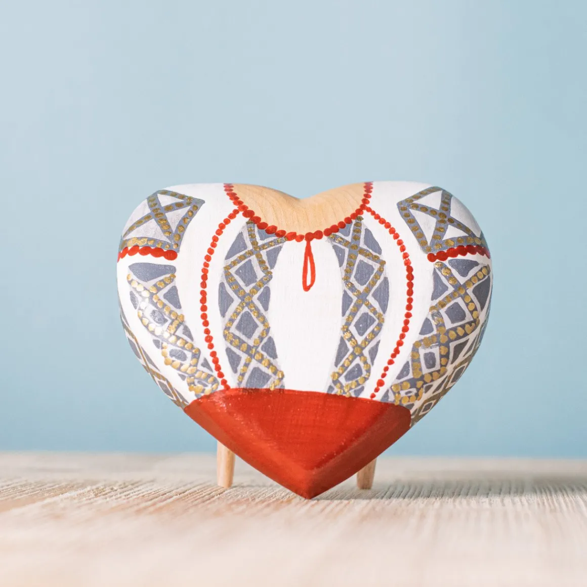 BumbuToys Heart Shaped Crimson Folk Blouse Clearance