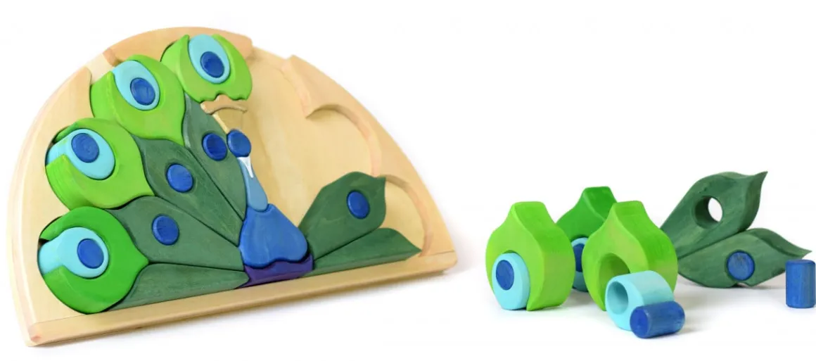 BumbuToys Peacock Puzzle Discount