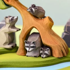 BumbuToys Raccoon Family with Tree SET Online