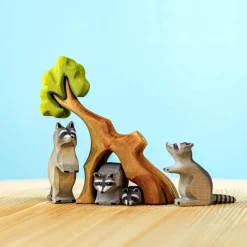 BumbuToys Raccoon Family with Tree SET Online