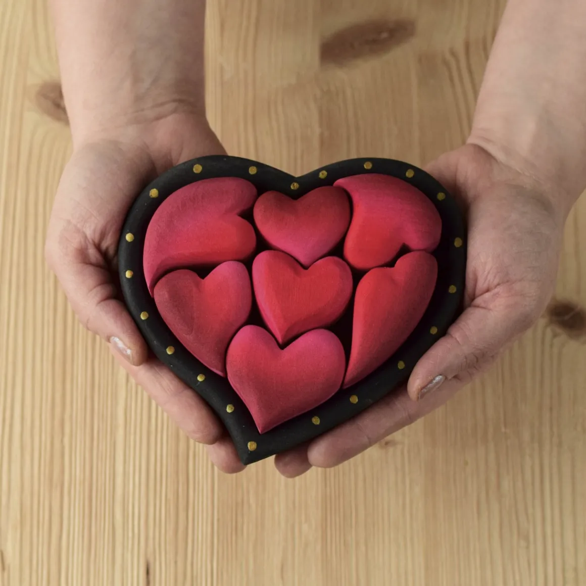 BumbuToys Red Hearts Puzzle Discount