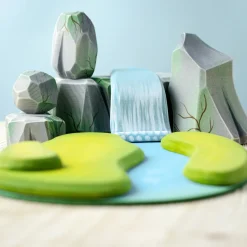 BumbuToys River Plate, Waterfall, Mossy Rocks SET Discount