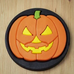 BumbuToys Round Halloween Puzzle Black Fashion