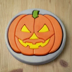 BumbuToys Round Halloween Puzzle Grey Discount