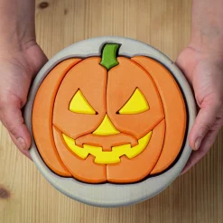 BumbuToys Round Halloween Puzzle Grey Discount