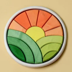 BumbuToys Round Puzzle Hill and Sun New