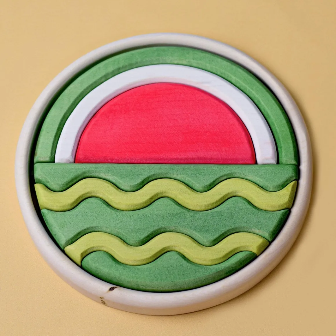 BumbuToys Round Puzzle Watermelon Hot