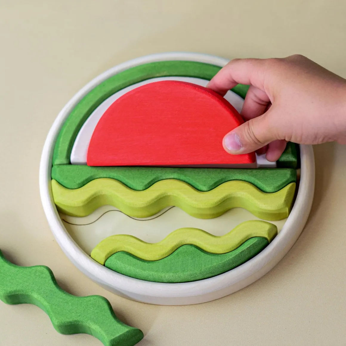 BumbuToys Round Puzzle Watermelon Hot