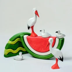 BumbuToys Round Puzzle Watermelon Hot