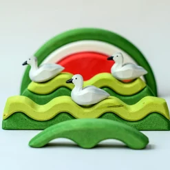 BumbuToys Round Puzzle Watermelon Hot