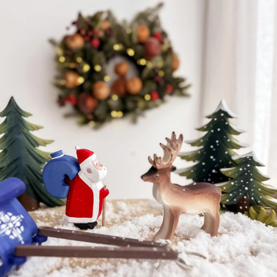 BumbuToys Santa Claus, Sleigh and Reindeer SET Outlet