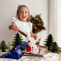 BumbuToys Santa Claus, Sleigh and Reindeer SET Outlet