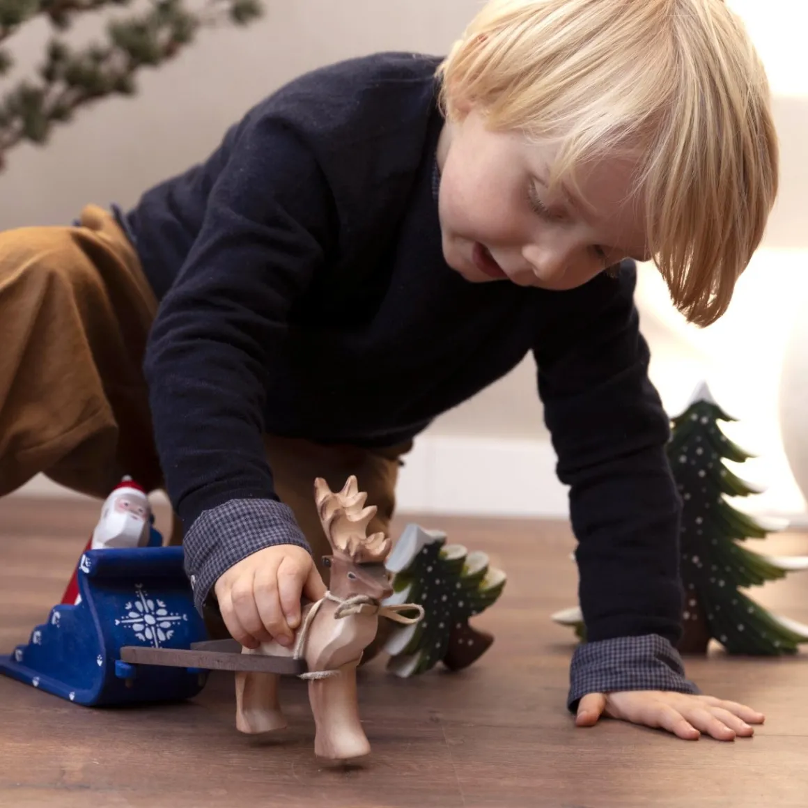 BumbuToys Santa Claus, Sleigh and Reindeer SET Outlet