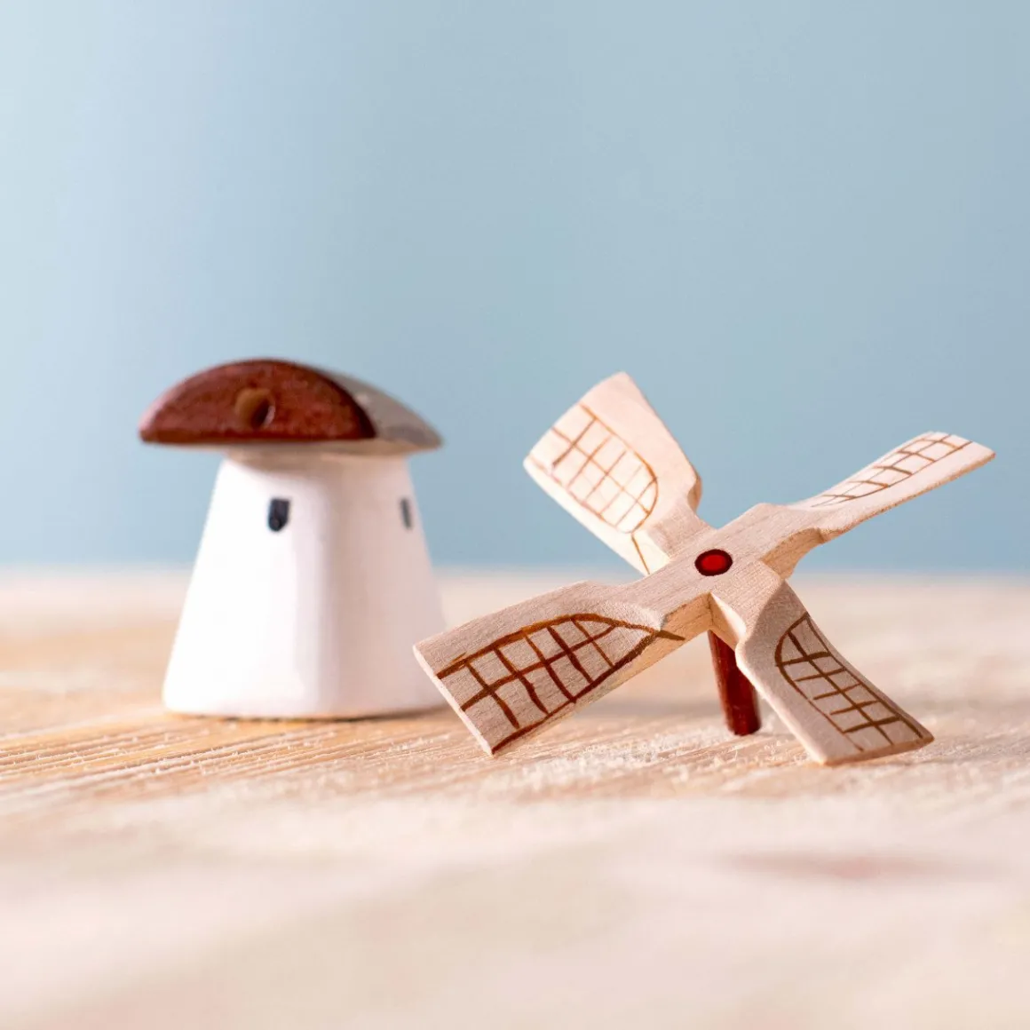 BumbuToys Small Traditional Moldova Windmill - PAINTED Discount